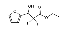 ethyl 2,2-difluoro-3-hydroxy-3-(2-furyl)propanoate结构式