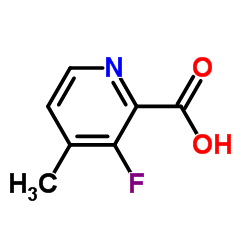 3-氟-4-甲基-2-吡啶甲酸结构式