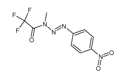 2,2,2-trifluoro-1-(1-methyl-3-(4-nitrophenyl)triaz-2-en-1-yl)ethanone结构式