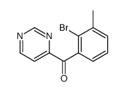 (2-bromo-3-methylphenyl)(pyrimidin-4-yl)methanone结构式