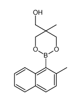 (5-methyl-2-(2-methylnaphthalen-1-yl)-1,3,2-dioxaborinan-5-yl)methanol Structure