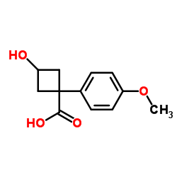 3-Hydroxy-1-(4-methoxyphenyl)cyclobutane-1-carboxylic acid picture