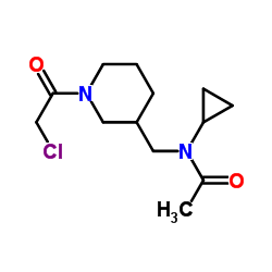 N-{[1-(Chloroacetyl)-3-piperidinyl]methyl}-N-cyclopropylacetamide Structure