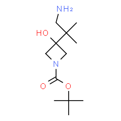 3-(1-氨基-2-甲基丙-2-基)-3-羟基氮杂环丁烷-1-羧酸叔丁酯结构式