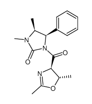 (4S,5R)-1-((4R,5S)-2,5-dimethyl-4,5-dihydrooxazole-4-carbonyl)-3,4-dimethyl-5-phenylimidazolidin-2-one Structure