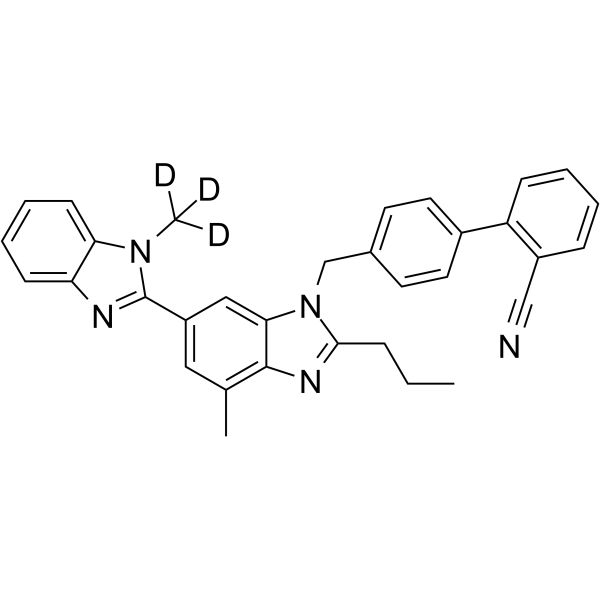 2-Descarboxy-2-cyano Telmisartan-d3 Structure