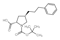 (2S,4R)-1-(TERT-BUTOXYCARBONYL)-4-(3-PHENYLPROPYL)PYRROLIDINE-2-CARBOXYLIC ACID Structure