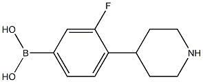 3-Fluoro-4-(piperidin-4-yl)phenylboronic acid structure