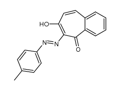 6-Hydroxy-7-p-tolylazo-2,3-benzotropon Structure