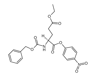 N-Benzyloxycarbonyl-L-glutaminsaeure-5-ethylester-1-(4-nitro-phenylester)结构式