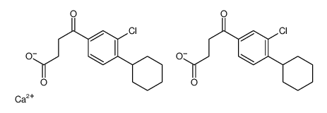 calcium 3-chloro-4-cyclohexyl-gamma-oxobenzenebutyrate Structure