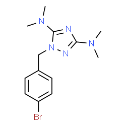 1-(4-BROMOBENZYL)-N3,N3,N5,N5-TETRAMETHYL-1H-1,2,4-TRIAZOLE-3,5-DIAMINE结构式