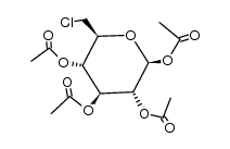 1,2,3,4-tetra-O-acetyl-6-chloro-6-deoxy-β-D-glucopyranose结构式