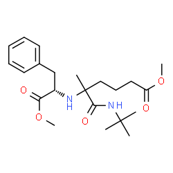 L-Phenylalanine, N-[1-[[(1,1-dimethylethyl)amino]carbonyl]-5-methoxy-1-methyl-5-oxopentyl]-, methyl ester (9CI) structure