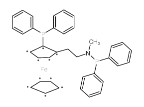 (R)-N-二苯基膦-N-甲基-(S)-2-(二苯基膦)二茂铁基乙胺图片