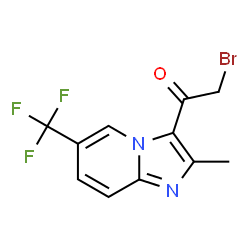 2-BROMO-1-(2-METHYL-6-TRIFLUOROMETHYL-IMIDAZO[1,2-A]PYRIDIN-3-YL)-ETHANONE结构式