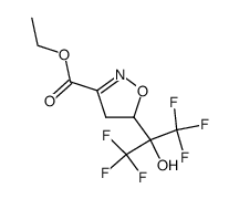 ethyl 5-[2,2,2-trifluoro-1-hydroxy-1-(trifluoromethyl)ethyl]-4,5-dihydroisoxazole-3-carboxylate结构式