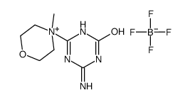 4-(6-amino-1,4-dihydro-4-oxo-1,3,5-triazin-2-yl)-4-methylmorpholinium tetrafluoroborate structure