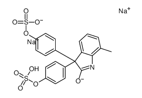 disodium 1,3-dihydro-7-methyl-2-oxo-2H-indole-3,3-diylbis(p-phenylene) bis(sulphate) Structure