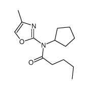 N-cyclopentyl-N-(4-methyl-1,3-oxazol-2-yl)pentanamide结构式