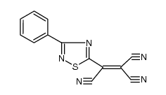 (3-phenyl-[1,2,4]thiadiazol-5-yl)-ethenetricarbonitrile结构式