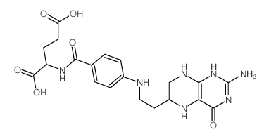 L-Glutamic acid,N-[4-[[2-(2-amino-3,4,5,6,7,8-hexahydro-4-oxo-6-pteridinyl)ethyl]amino]benzoyl]- structure