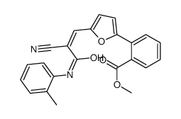 methyl 2-[5-[2-cyano-3-(2-methylanilino)-3-oxoprop-1-enyl]furan-2-yl]benzoate Structure