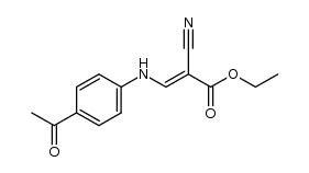 ethyl 3-((4-acetylphenyl)amino)-2-cyanoacrylate Structure