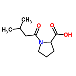 1-(3-Methylbutanoyl)proline Structure