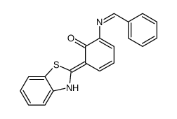 6-(3H-1,3-benzothiazol-2-ylidene)-2-(benzylideneamino)cyclohexa-2,4-dien-1-one结构式