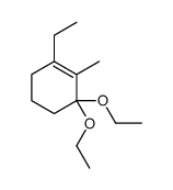 3,3-diethoxy-1-ethyl-2-methylcyclohexene结构式