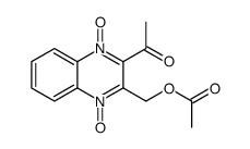 (3-acetyl-1-oxido-4-oxoquinoxalin-4-ium-2-yl)methyl acetate结构式