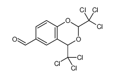 2,4-bis(trichloromethyl)-4H-1,3-benzodioxine-6-carbaldehyde结构式