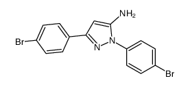 1,3-Bis(4-bromophenyl)-1H-pyrazol-5-ylamine Structure