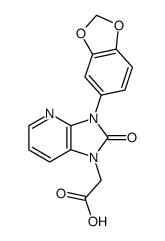 (3-benzo[1,3]dioxol-5-yl-2-oxo-2,3-dihydro-imidazo[4,5-b]pyridin-1-yl)-acetic acid结构式