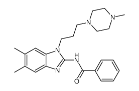 N-{5,6-dimethyl-1-[3-(4-methyl-piperazin-1-yl)-propyl]-1H-benzoimidazol-2-yl}-benzamide结构式