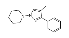 1-(4-methyl-3-phenylpyrazol-1-yl)piperidine结构式