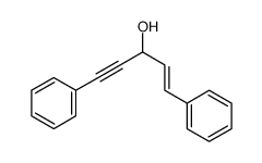 (E)-3-hydroxy-1,5-diphenyl-4-penten-1-yne Structure