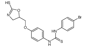 1-(4-bromophenyl)-3-[4-[(2-sulfanylidene-1,3-oxazolidin-5-yl)methoxy]phenyl]thiourea结构式