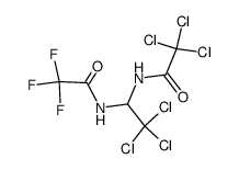 2,2,2-Trichloro-N-[2,2,2-trichloro-1-(2,2,2-trifluoro-acetylamino)-ethyl]-acetamide Structure