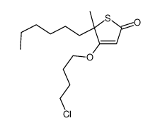 4-(4-chlorobutoxy)-5-hexyl-5-methylthiophen-2-one Structure