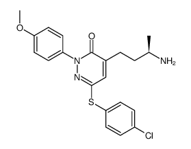 4-((R)-3-Amino-butyl)-6-(4-chloro-phenylsulfanyl)-2-(4-methoxy-phenyl)-2H-pyridazin-3-one结构式