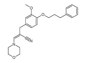 (Z)-2-[3-Methoxy-4-(3-phenyl-propoxy)-benzyl]-3-morpholin-4-yl-acrylonitrile Structure