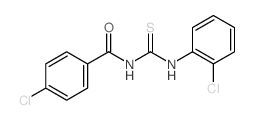 Benzamide,4-chloro-N-[[(2-chlorophenyl)amino]thioxomethyl]- structure