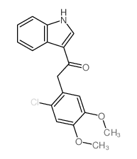 2-(2-chloro-4,5-dimethoxy-phenyl)-1-(1H-indol-3-yl)ethanone结构式