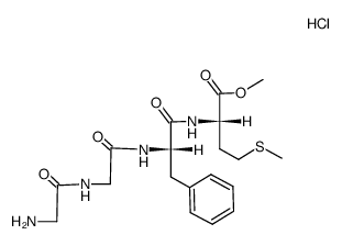 hydrochloride of methyl ester of glycylglycyl-L-phenylalanyl-L-methionine结构式