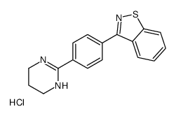 3-[4-(1,4,5,6-tetrahydropyrimidin-2-yl)phenyl]-1,2-benzothiazole,hydrochloride Structure