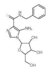 5-amino-N-benzyl-1-[3,4-dihydroxy-5-(hydroxymethyl)oxolan-2-yl]imidazole-4-carbothioamide结构式