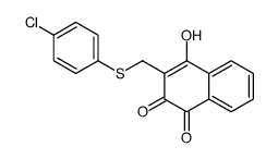 3-[(4-chlorophenyl)sulfanylmethyl]-4-hydroxynaphthalene-1,2-dione Structure