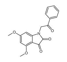 4,6-dimethoxy-1-(2-oxo-2-phenylethyl)indole-2,3-dione结构式